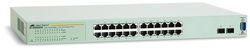  Allied Telesis 24x10/100/1000TX WebSmart switch + 2xSFP (VLAN group, Port Trunking, Port Mirroring,