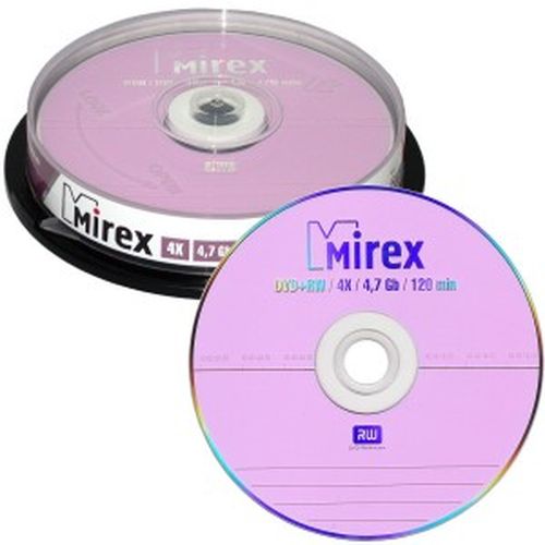  DVD+RW Mirex 4.7 Gb 4 cake box 10 .