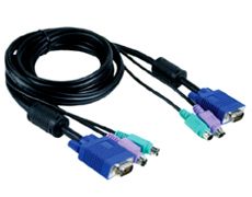    KVM D-Link DKVM-CB3, Cable Kit for DKVM Products, PS/2 keyboard cable, PS/2 mouse cable, Monitor cable, 3m length
