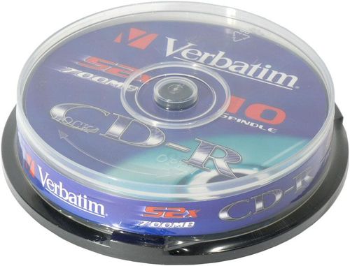  CD-R Verbatim 700 Mb 52x cake box 10 .