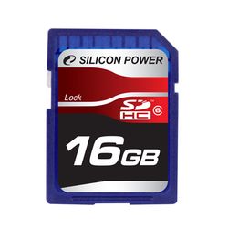 a  16Gb Silicon Power SDHC (class 6) Card
