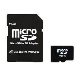   2Gb Silicon Power microSD Card w/ SD adapter