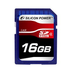 a  16Gb Silicon Power SDHC (class 4) Card
