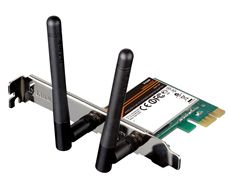  D-Link 802.11n Wireless RangeBooster N Desktop PCI-E Adapter (300Mbps, 2.4GHz, WEP,WPA & WPA2)