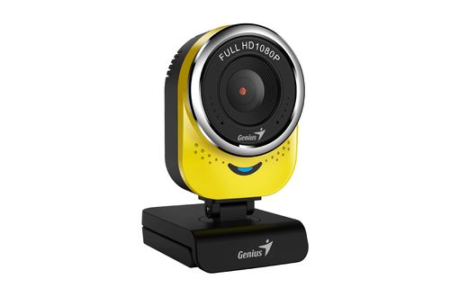 - Genius QCam 6000, yellow, Full-HD 1080p, universal clip, 360 degree swivel, USB, built-in microphone, rotation 360 degree, tilt 90 degree